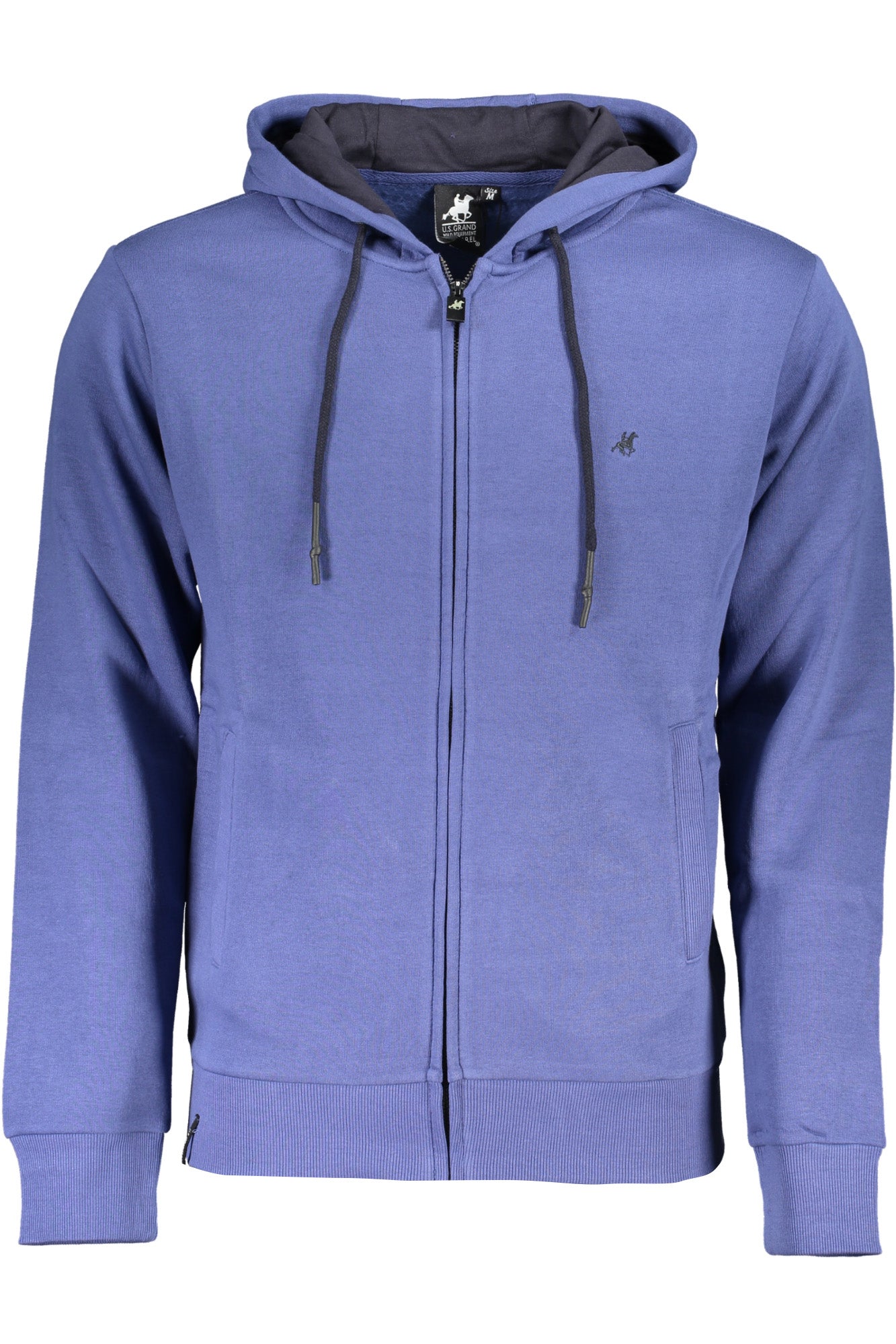 US GRAND MEN'S BLUE ZIP-UP SWEATSHIRT
