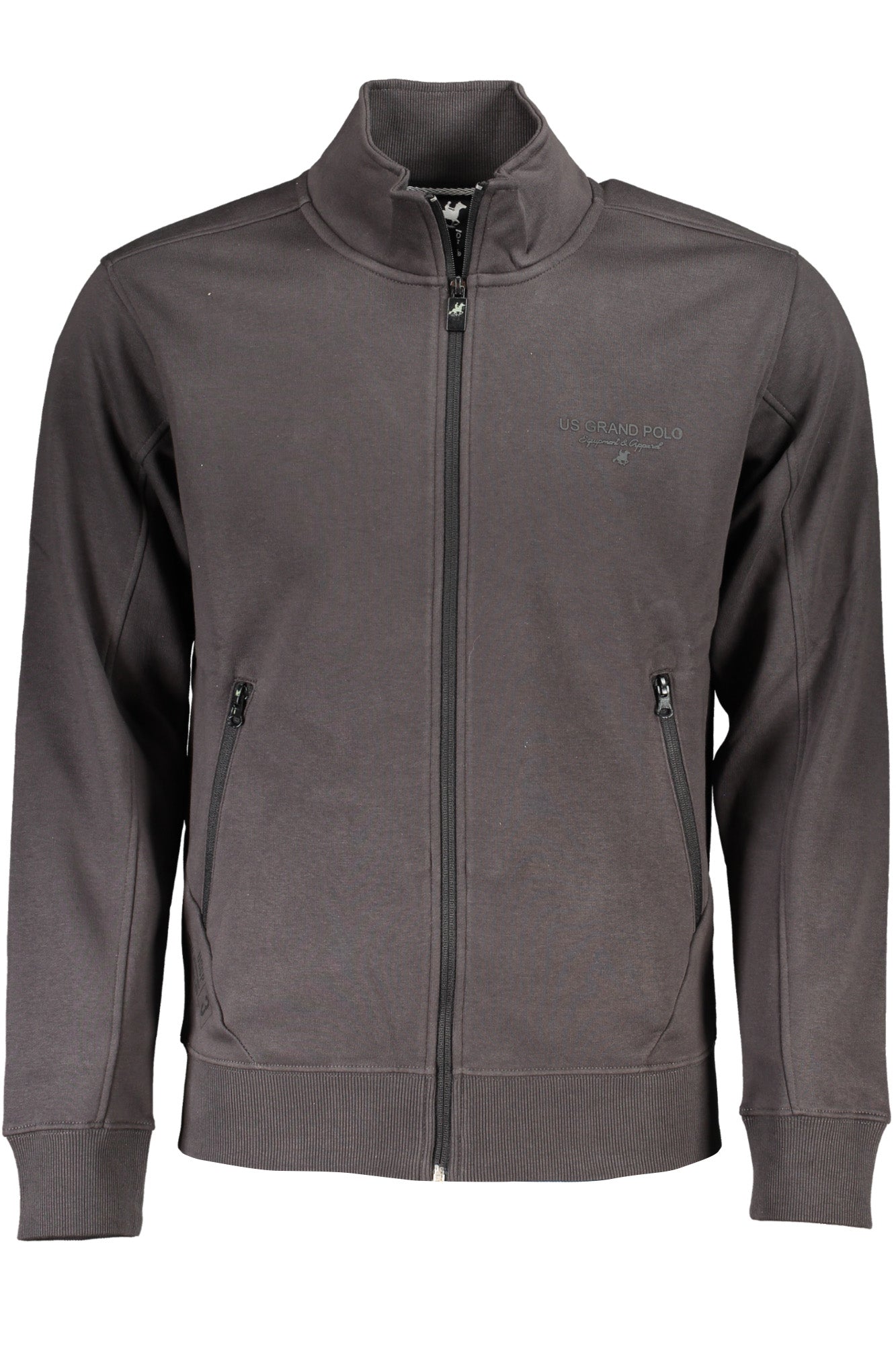 US GRAND MEN'S GRAY ZIP-UP SWEATSHIRT