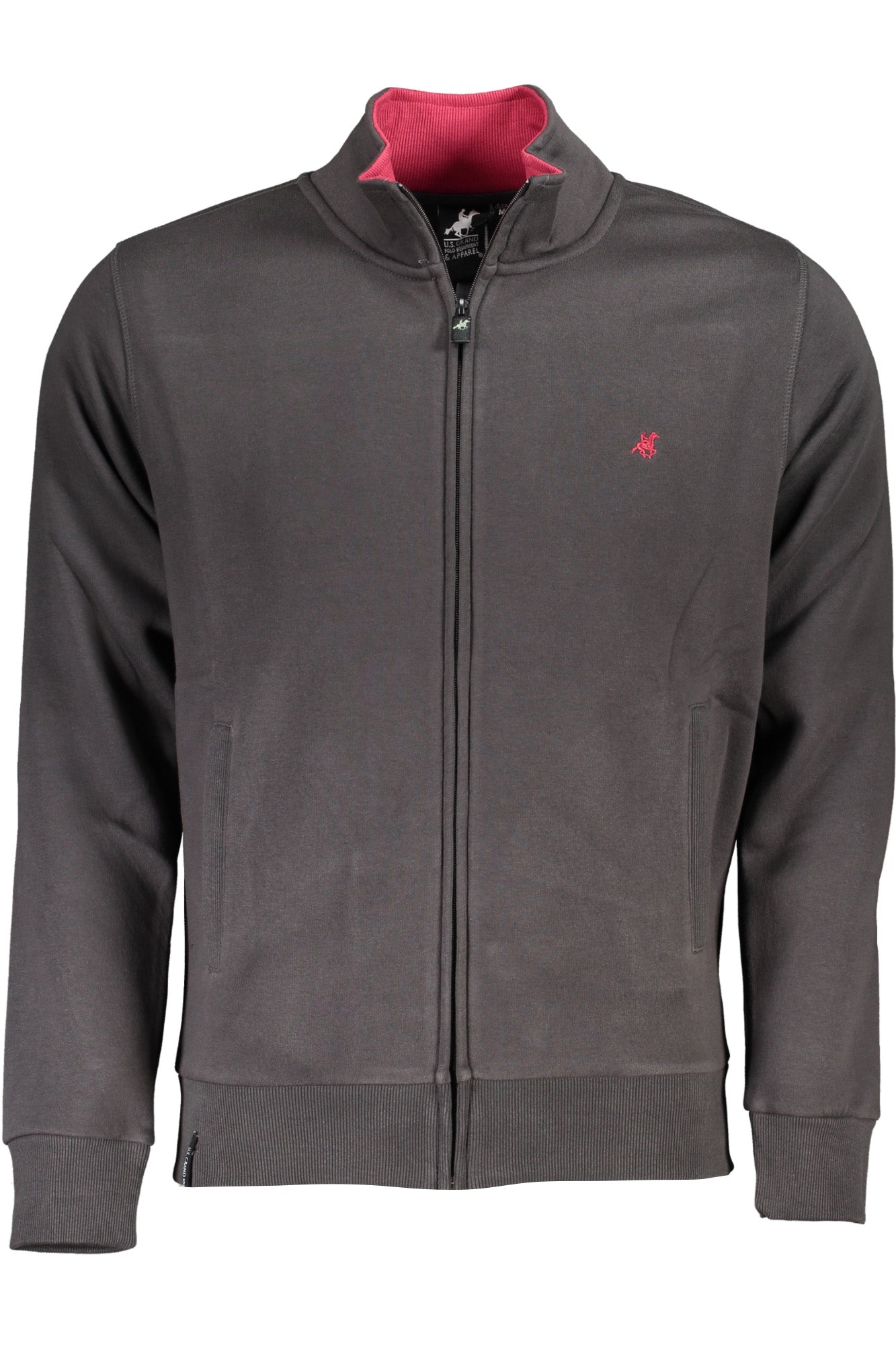 US GRAND MEN'S GRAY ZIP-UP SWEATSHIRT