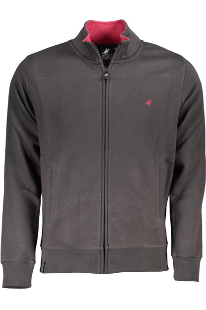 US GRAND MEN'S GRAY ZIP-UP SWEATSHIRT