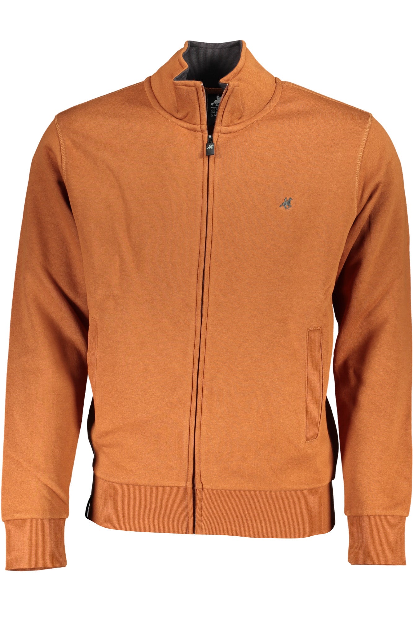 US GRAND MEN'S BROWN ZIP-UP SWEATSHIRT