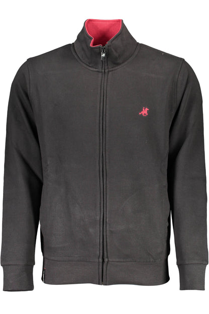 US GRAND MEN'S BLACK ZIP-UP SWEATSHIRT