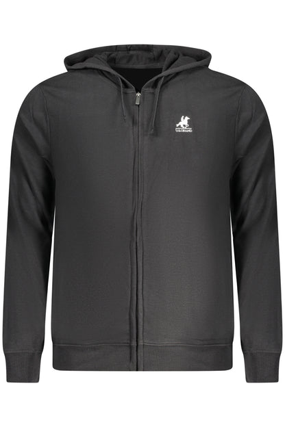 US GRAND MEN'S BLACK ZIP-UP SWEATSHIRT