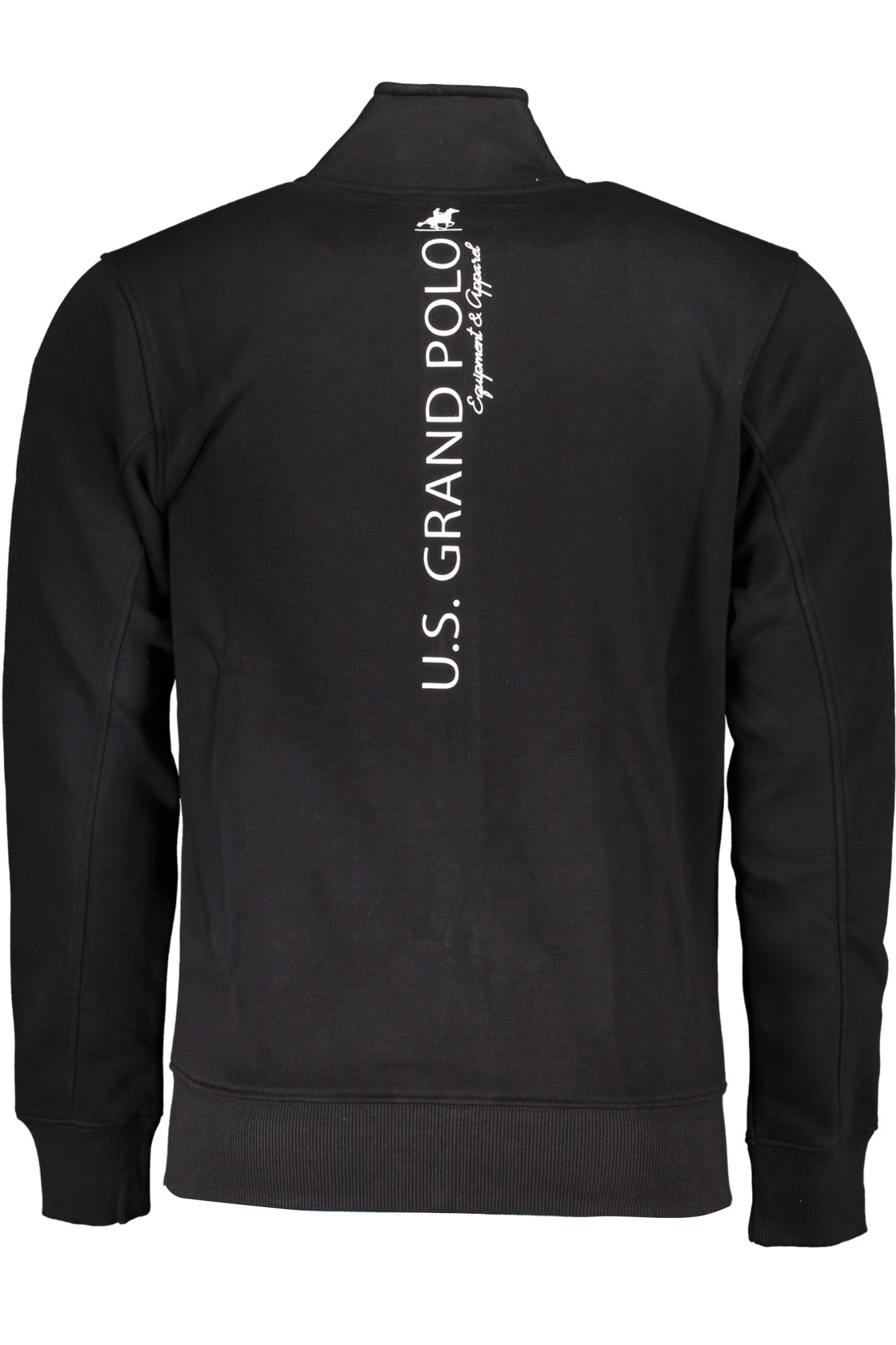US GRAND MEN'S BLACK ZIP-UP SWEATSHIRT