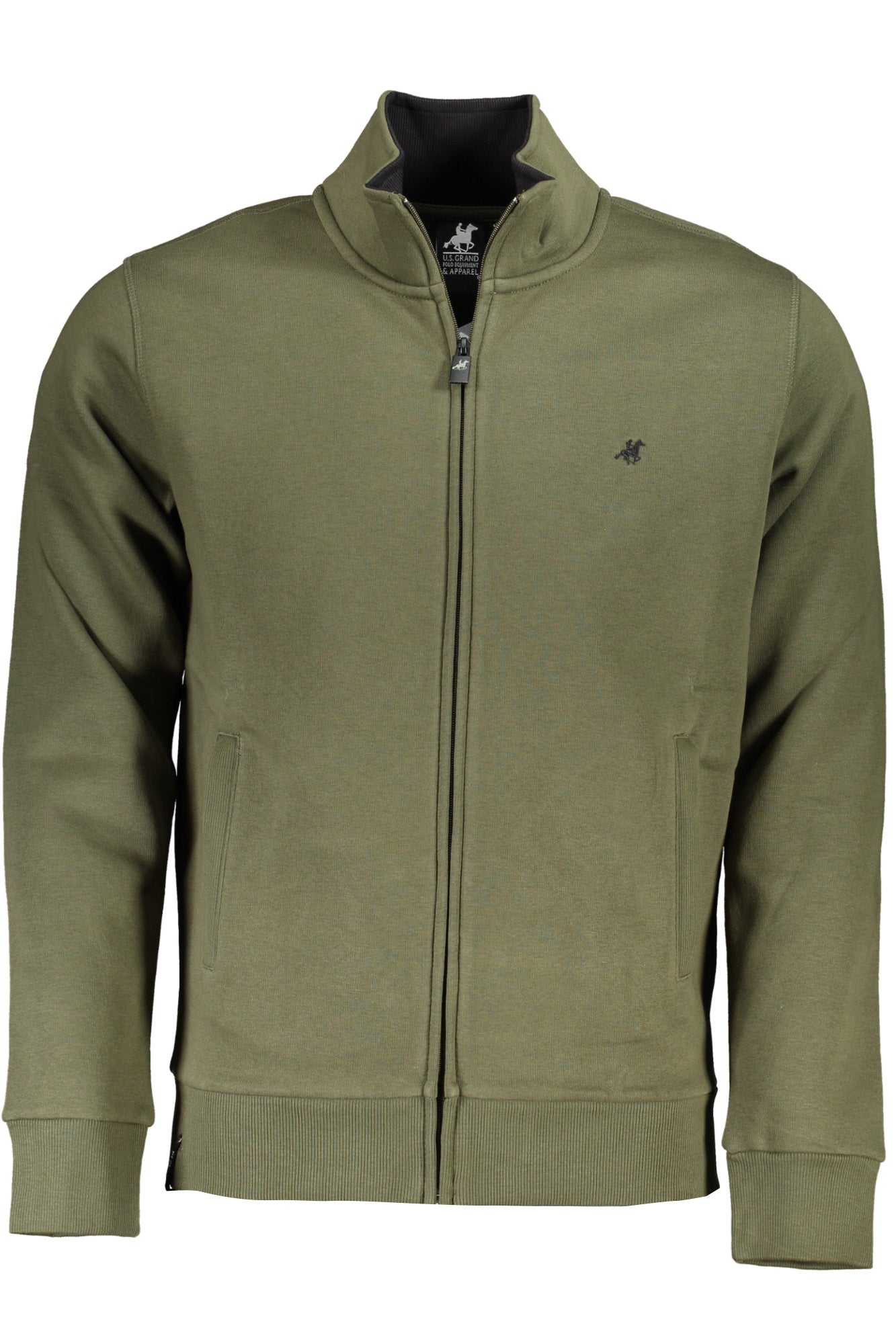 US GRAND MEN'S GREEN ZIP-UP SWEATSHIRT