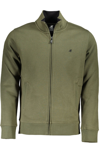 US GRAND MEN'S GREEN ZIP-UP SWEATSHIRT