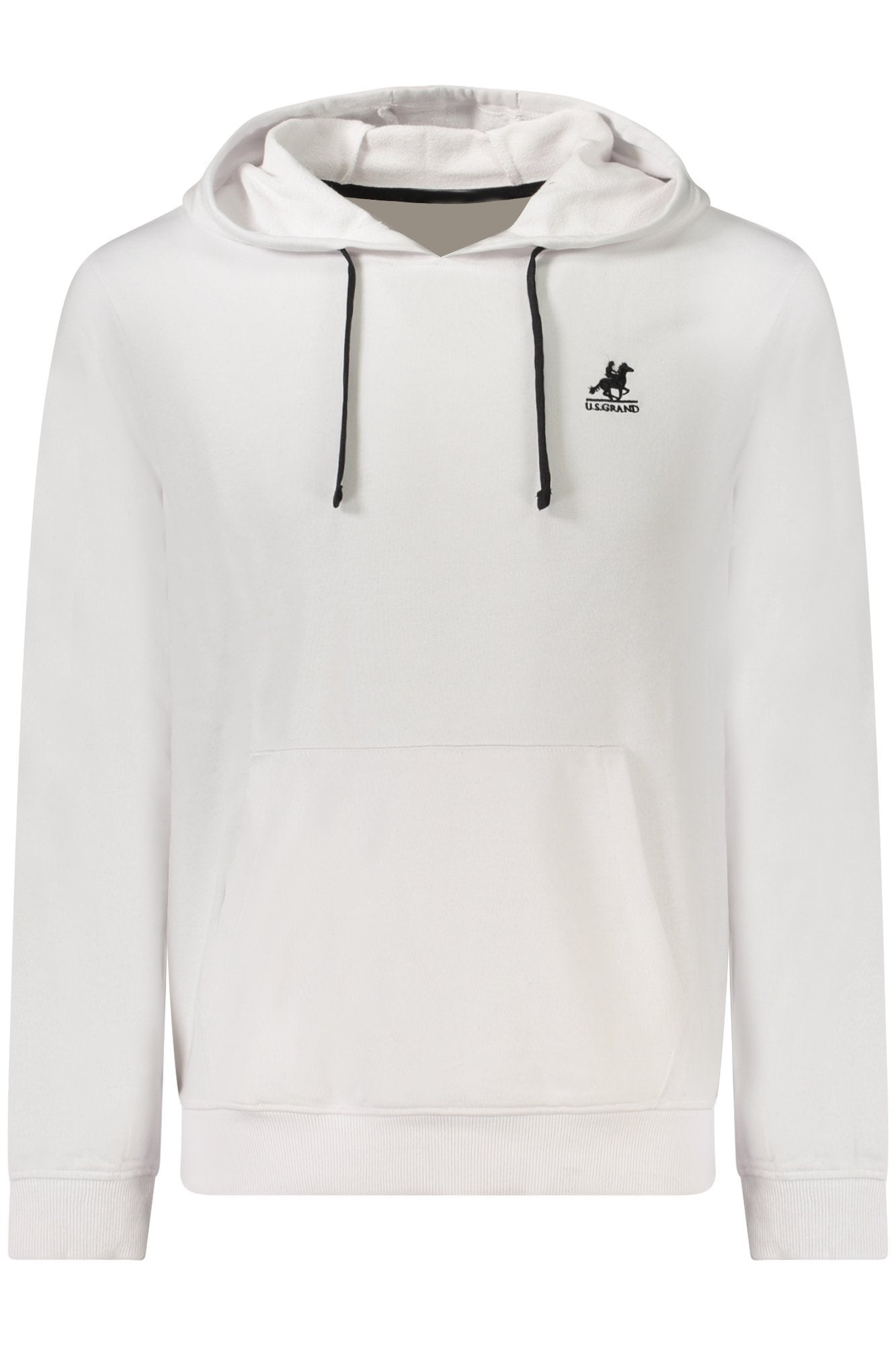 US GRAND MEN'S WHITE ZIP-UP SWEATSHIRT