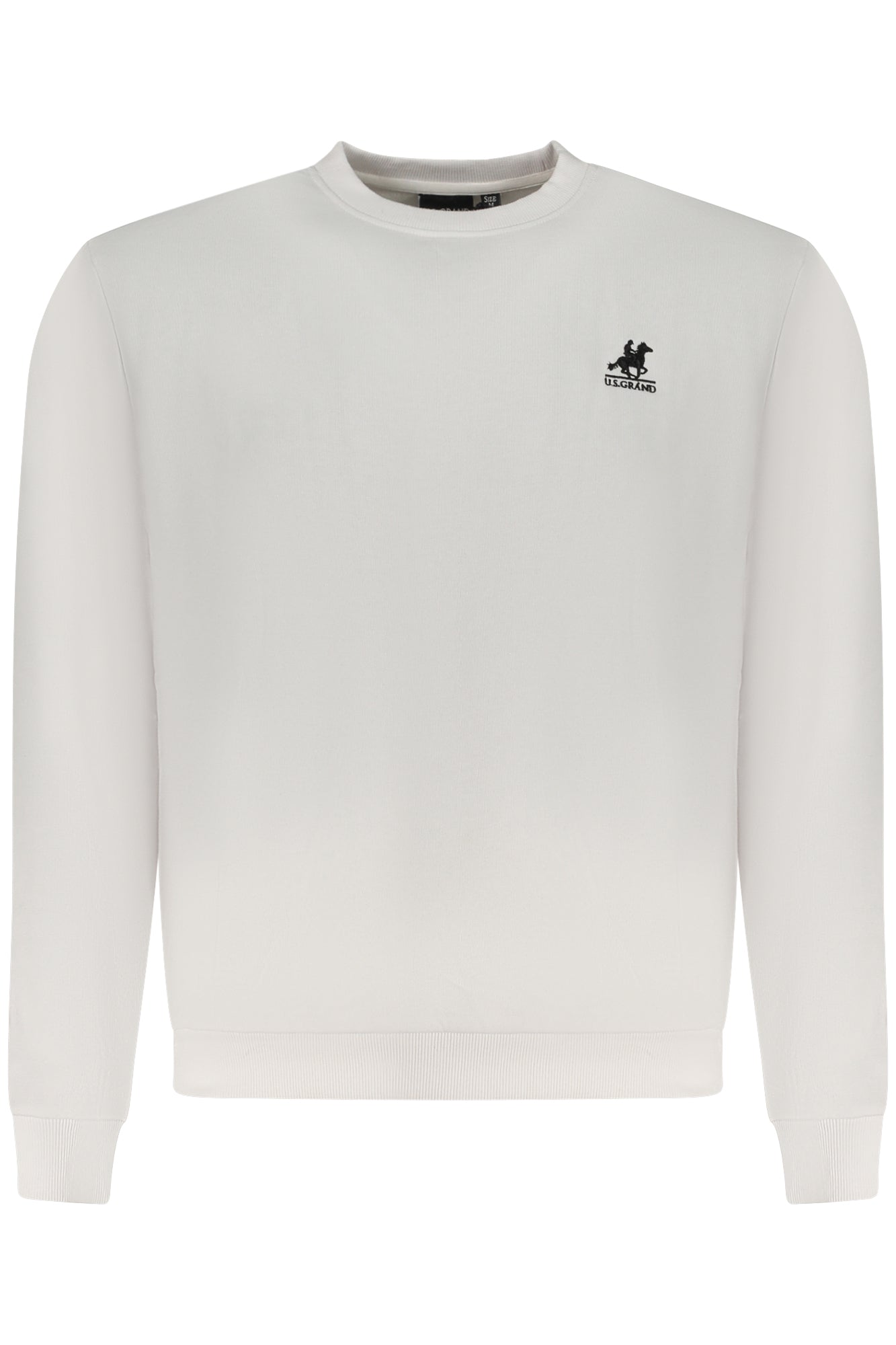 US GRAND MEN'S WHITE ZIP-UP SWEATSHIRT