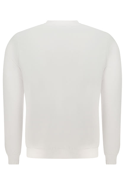 US GRAND MEN'S WHITE ZIP-UP SWEATSHIRT