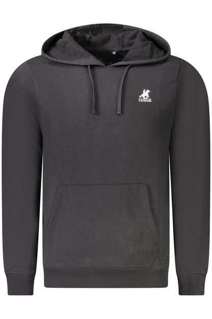 US GRAND MEN'S BLACK ZIP-UP SWEATSHIRT