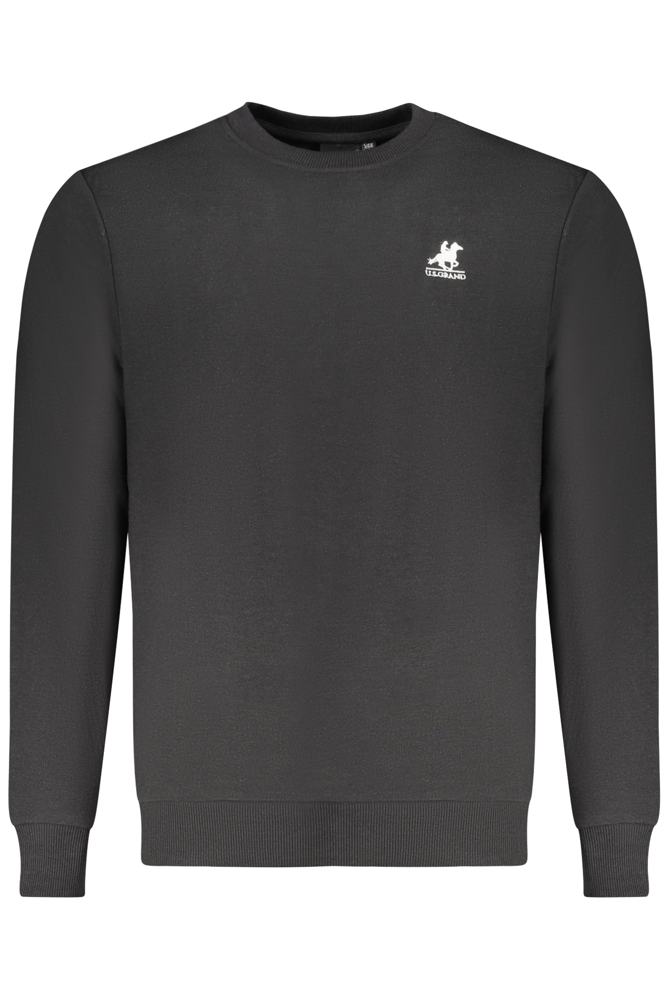 US GRAND MEN'S BLACK ZIP-UP SWEATSHIRT