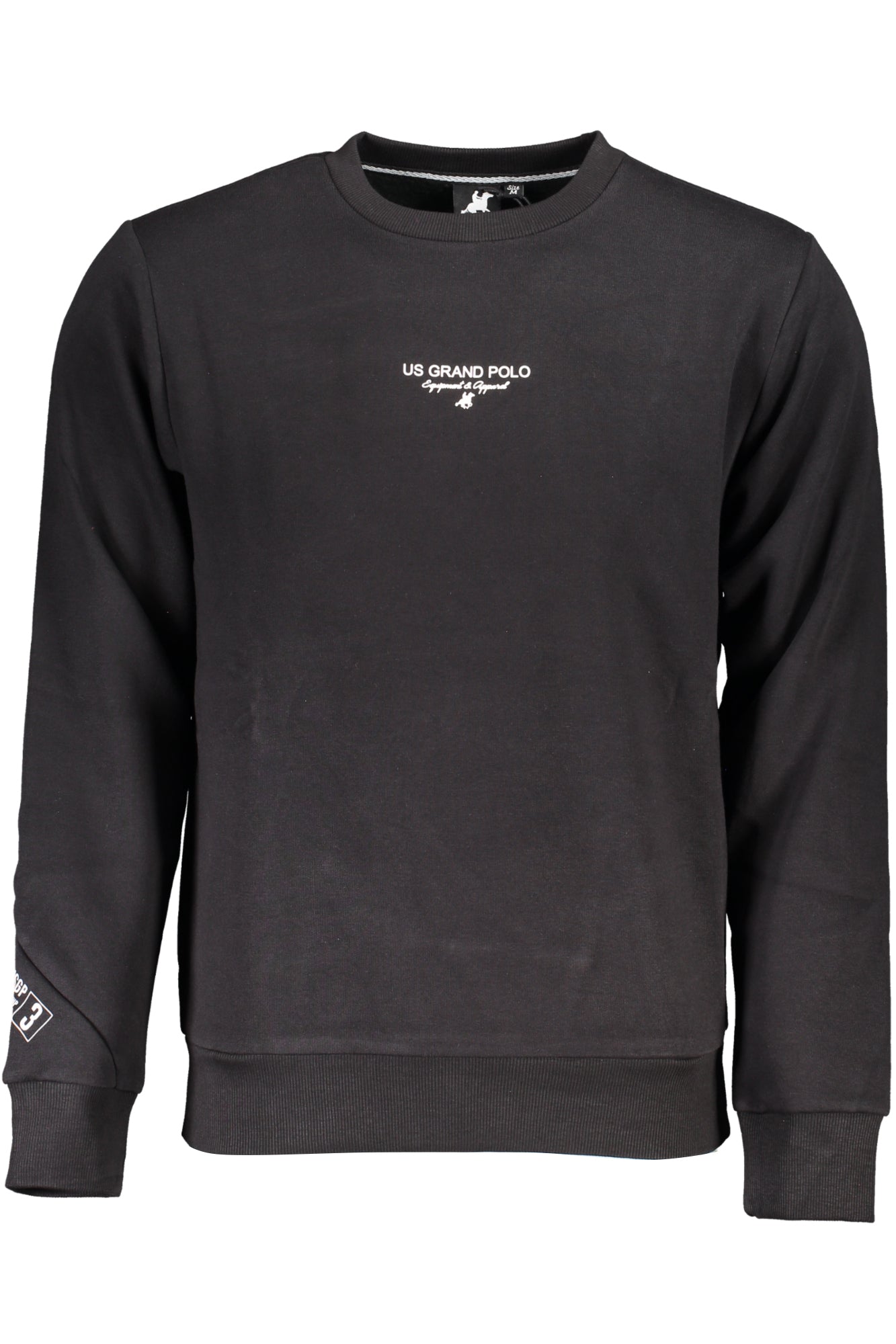 US GRAND MEN'S BLACK ZIP-UP SWEATSHIRT