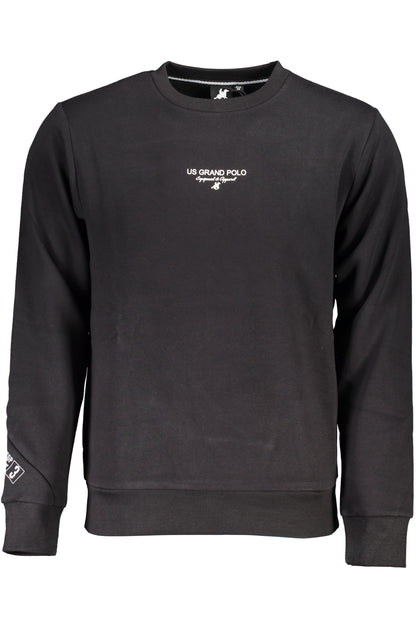 US GRAND MEN'S BLACK ZIP-UP SWEATSHIRT