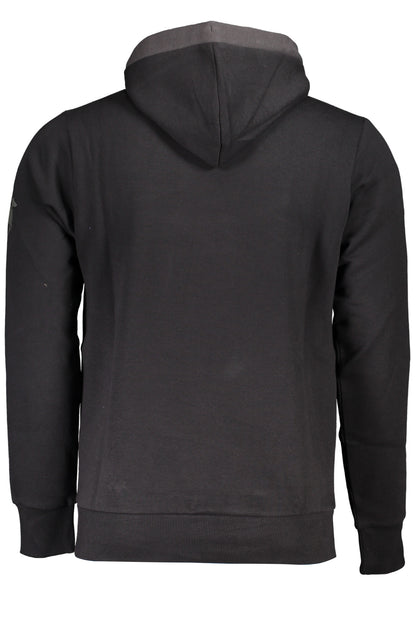 US GRAND MEN'S BLACK ZIP-UP SWEATSHIRT