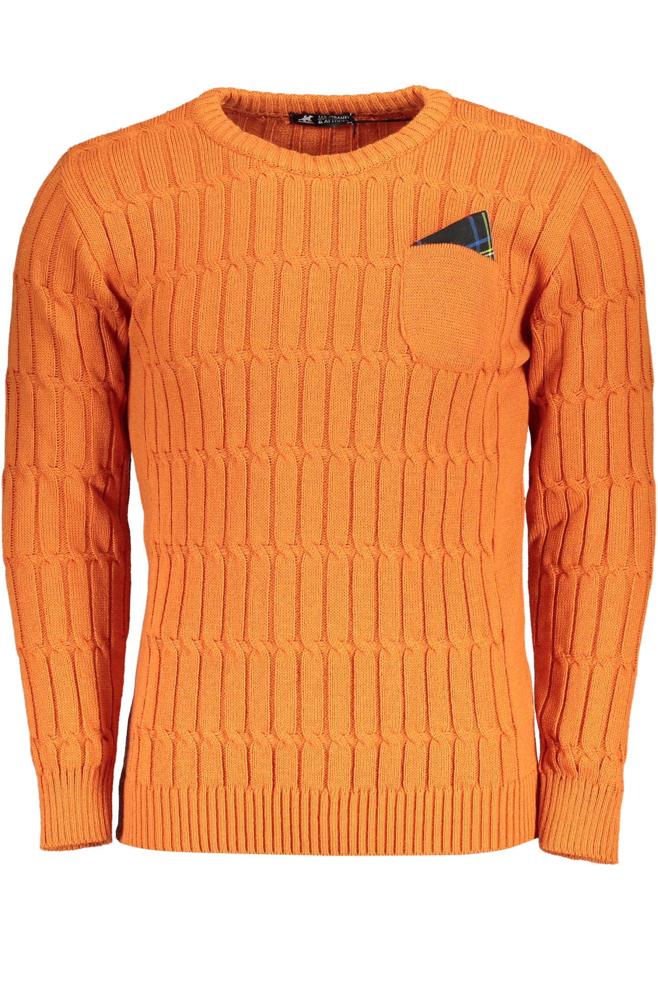 US GRAND MEN'S ORANGE SWEATER