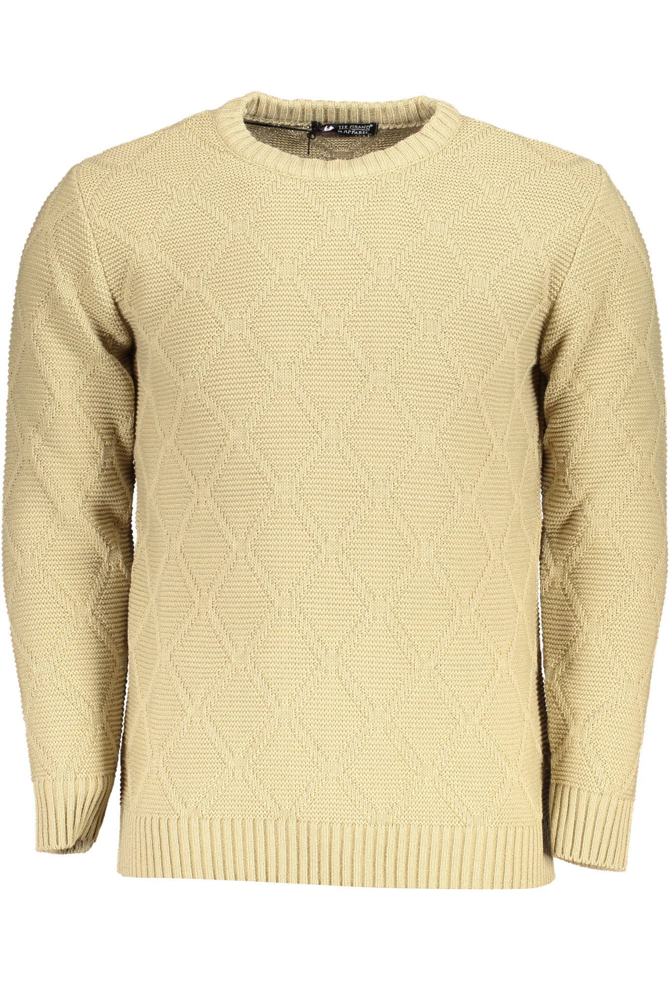 US GRAND MEN'S BEIGE SWEATER