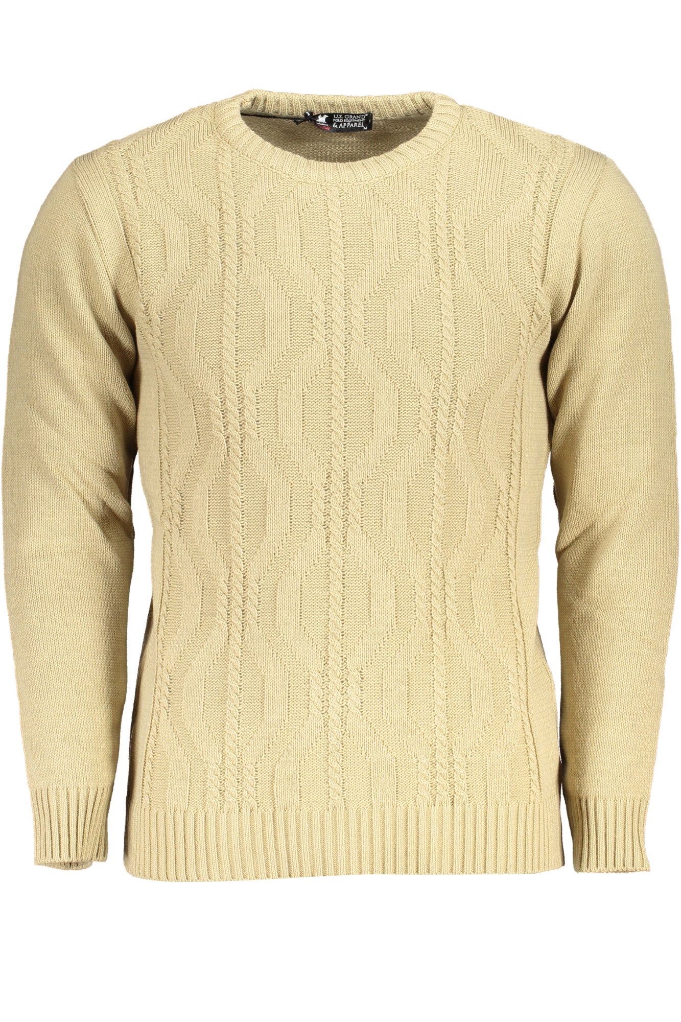 US GRAND MEN'S BEIGE SWEATER
