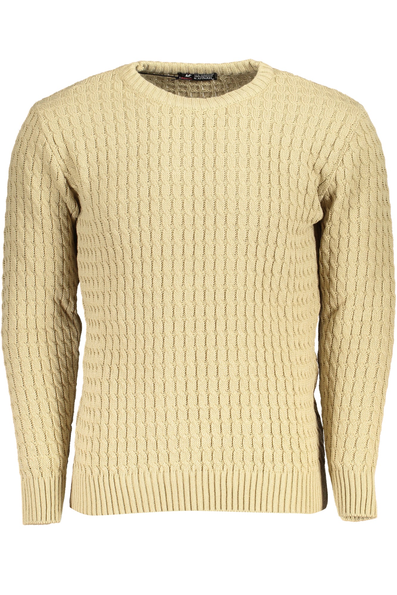 US GRAND MEN'S BEIGE SWEATER