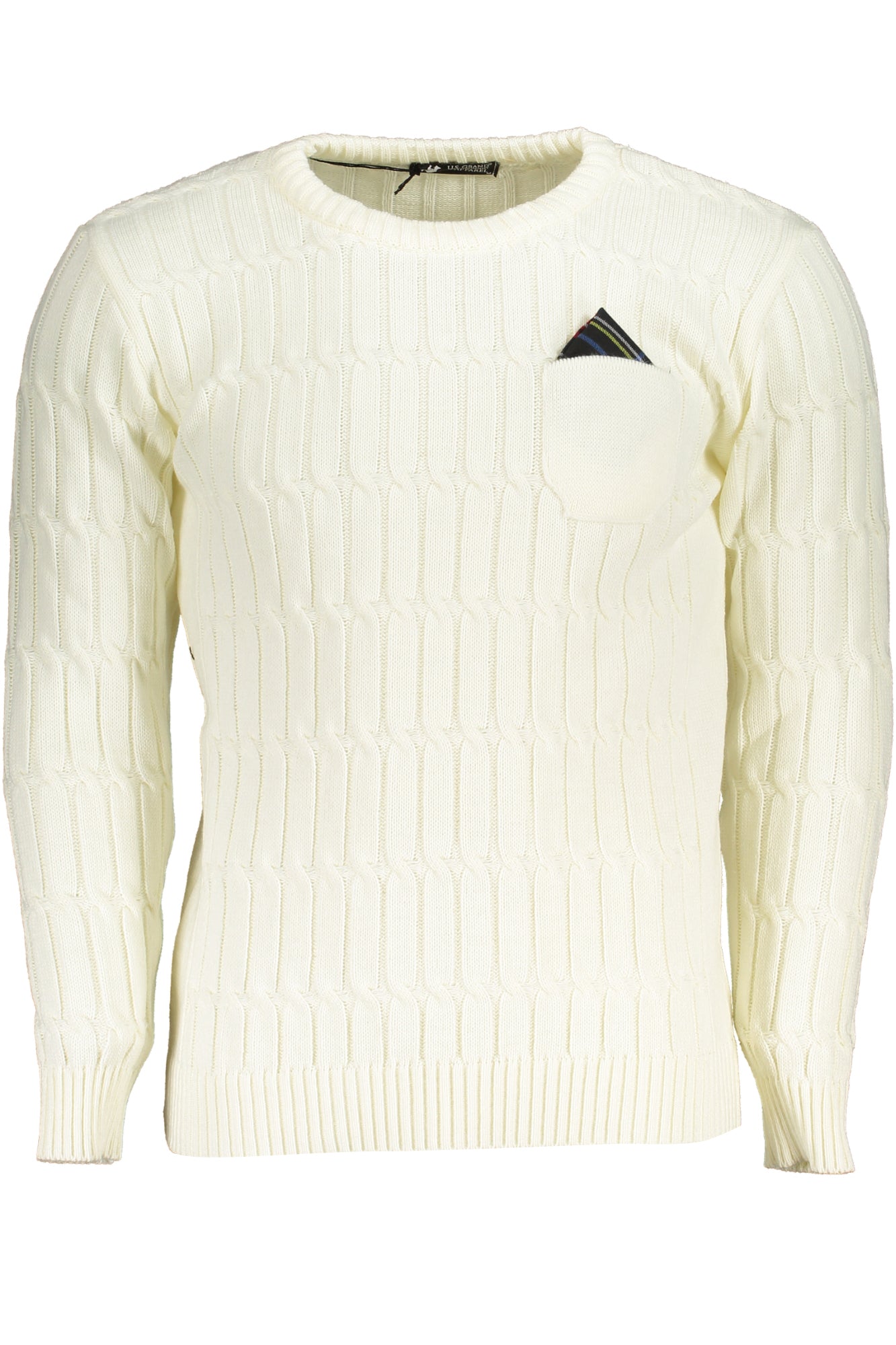US GRAND MEN'S WHITE SWEATER