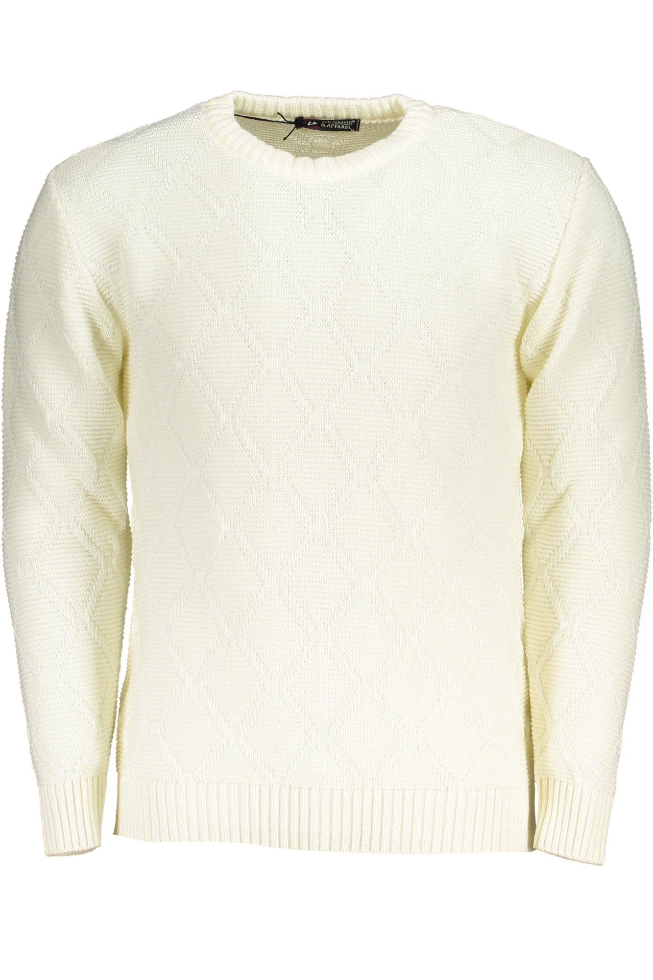 US GRAND MEN'S WHITE SWEATER