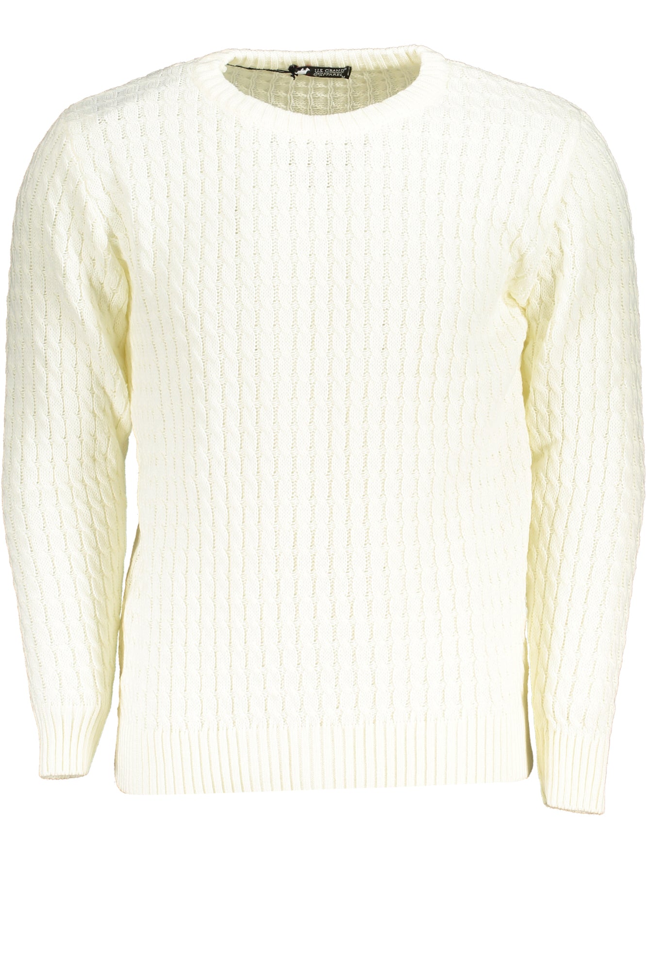 US GRAND MEN'S WHITE SWEATER