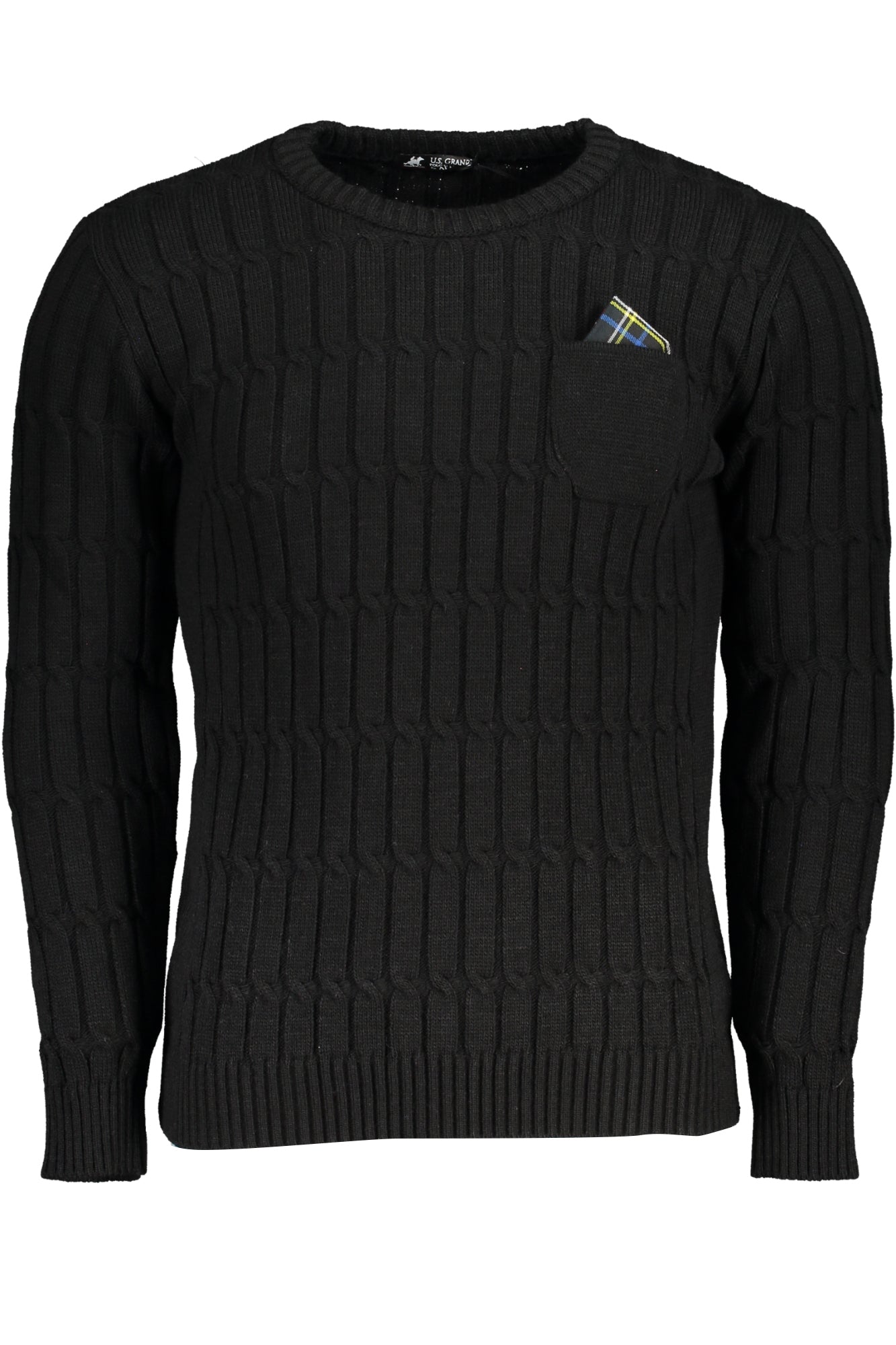 US GRAND MEN'S BLACK SWEATER