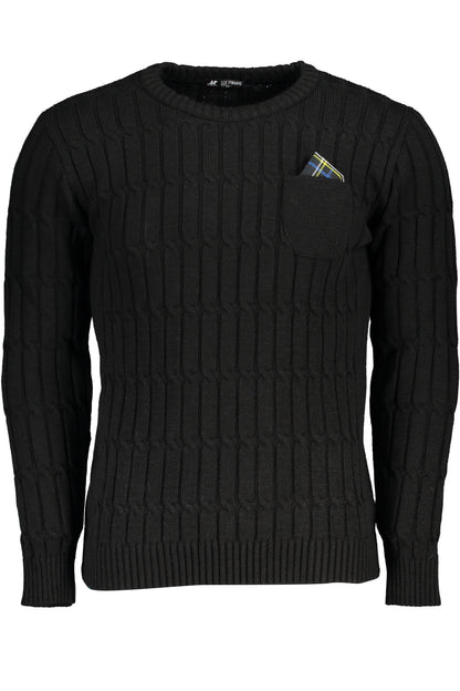 US GRAND MEN'S BLACK SWEATER