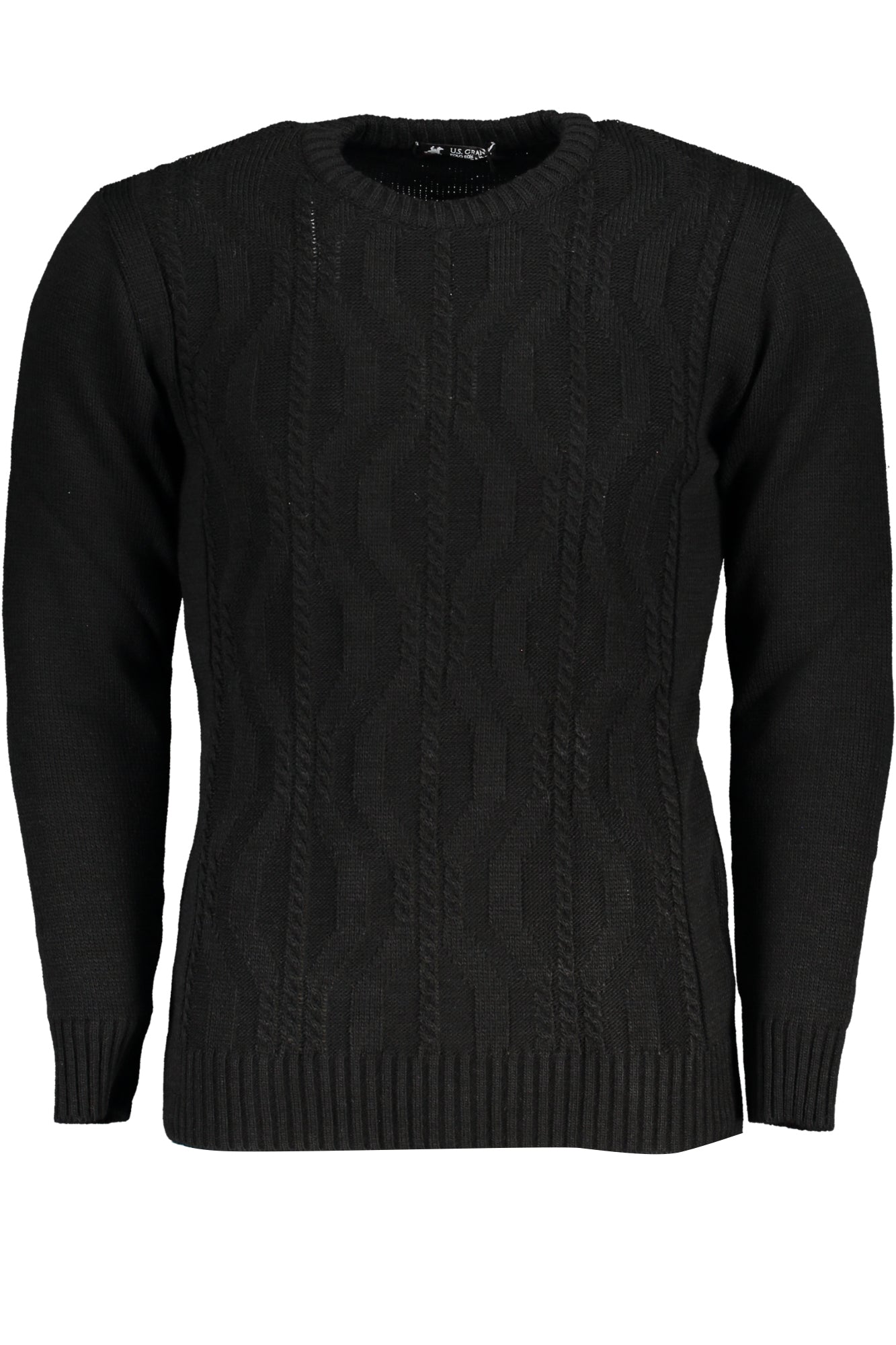 US GRAND MEN'S BLACK SWEATER