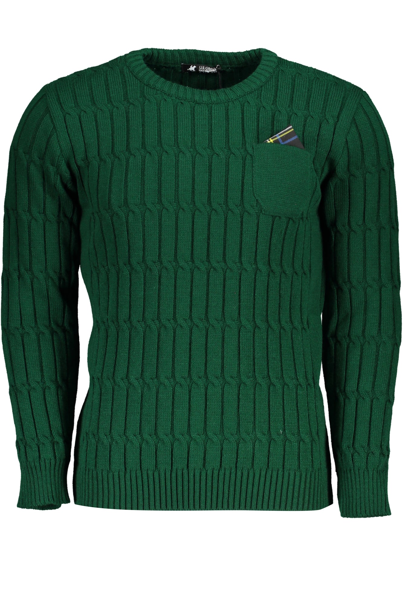 US GRAND MEN'S GREEN SWEATER
