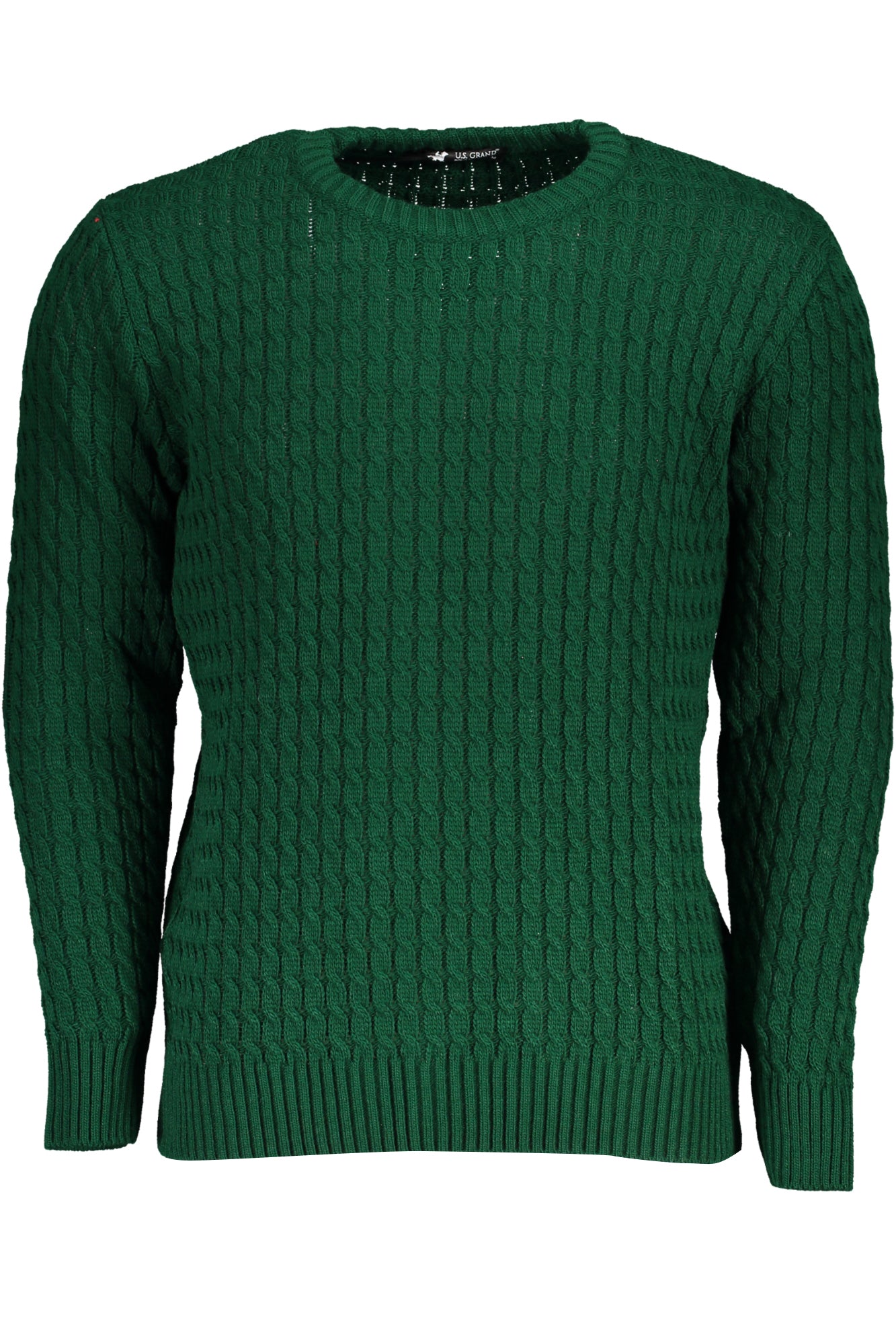 US GRAND MEN'S GREEN SWEATER