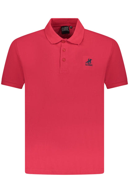 US GRAND MEN'S SHORT-SLEEVE POLO SHIRT, RED