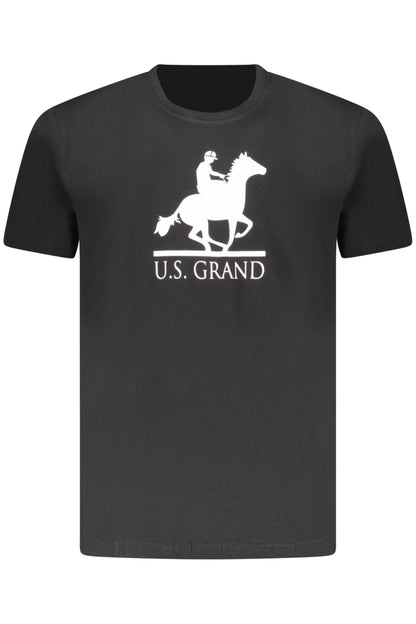 US GRAND MEN'S BLACK SHORT-SLEEVE T-SHIRT