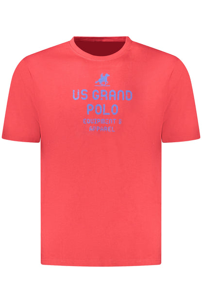 US GRAND MEN'S SHORT-SLEEVED RED T-SHIRT