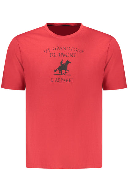 US GRAND MEN'S SHORT-SLEEVED RED T-SHIRT
