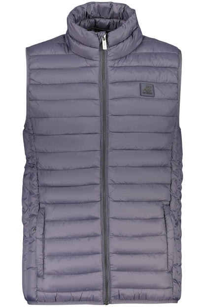 US GRAND MEN'S BLUE SLEEVELESS JACKET