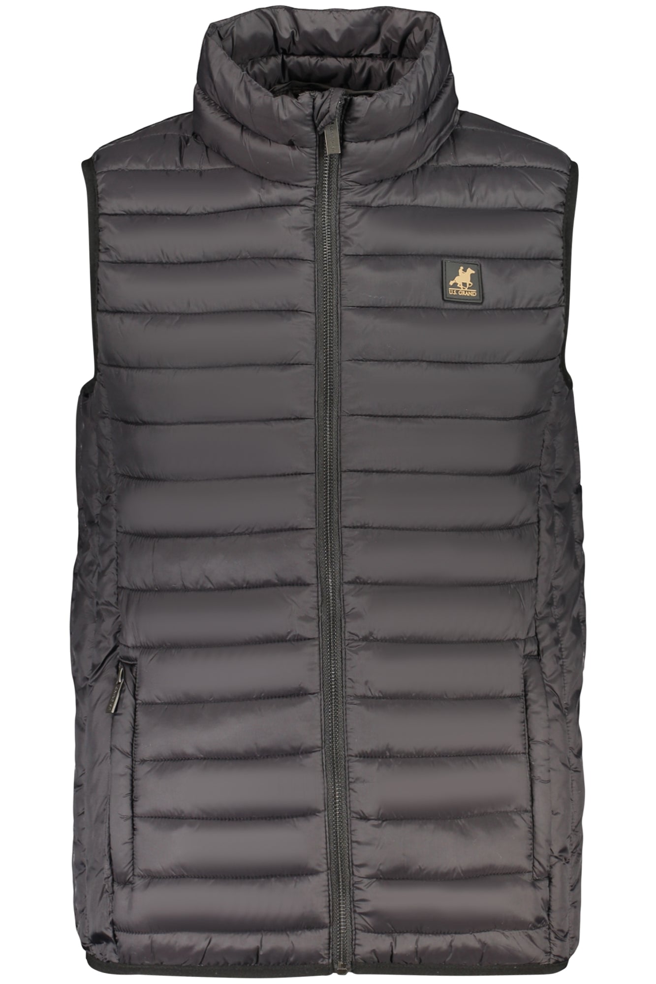 US GRAND MEN'S BLACK SLEEVELESS JACKET