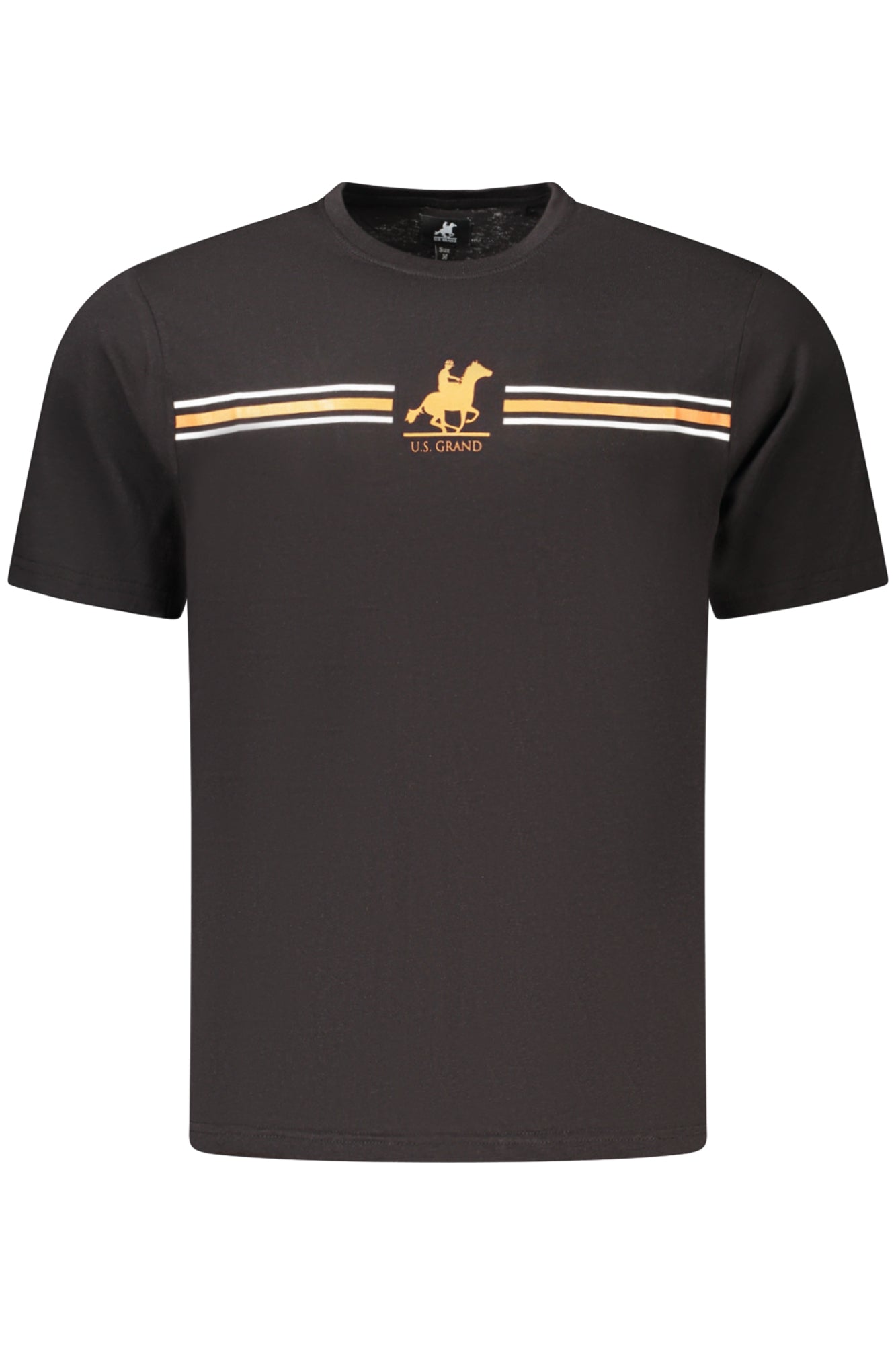 US GRAND MEN'S BLACK SHORT-SLEEVE T-SHIRT