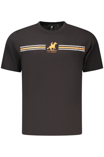 US GRAND MEN'S BLACK SHORT-SLEEVE T-SHIRT