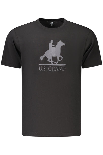 US GRAND MEN'S BLACK SHORT-SLEEVE T-SHIRT