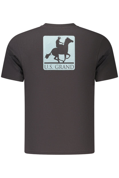 US GRAND MEN'S BLACK SHORT-SLEEVE T-SHIRT