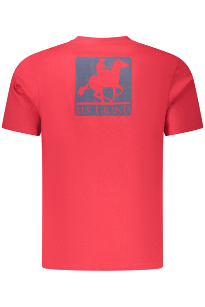 US GRAND MEN'S SHORT-SLEEVED RED T-SHIRT