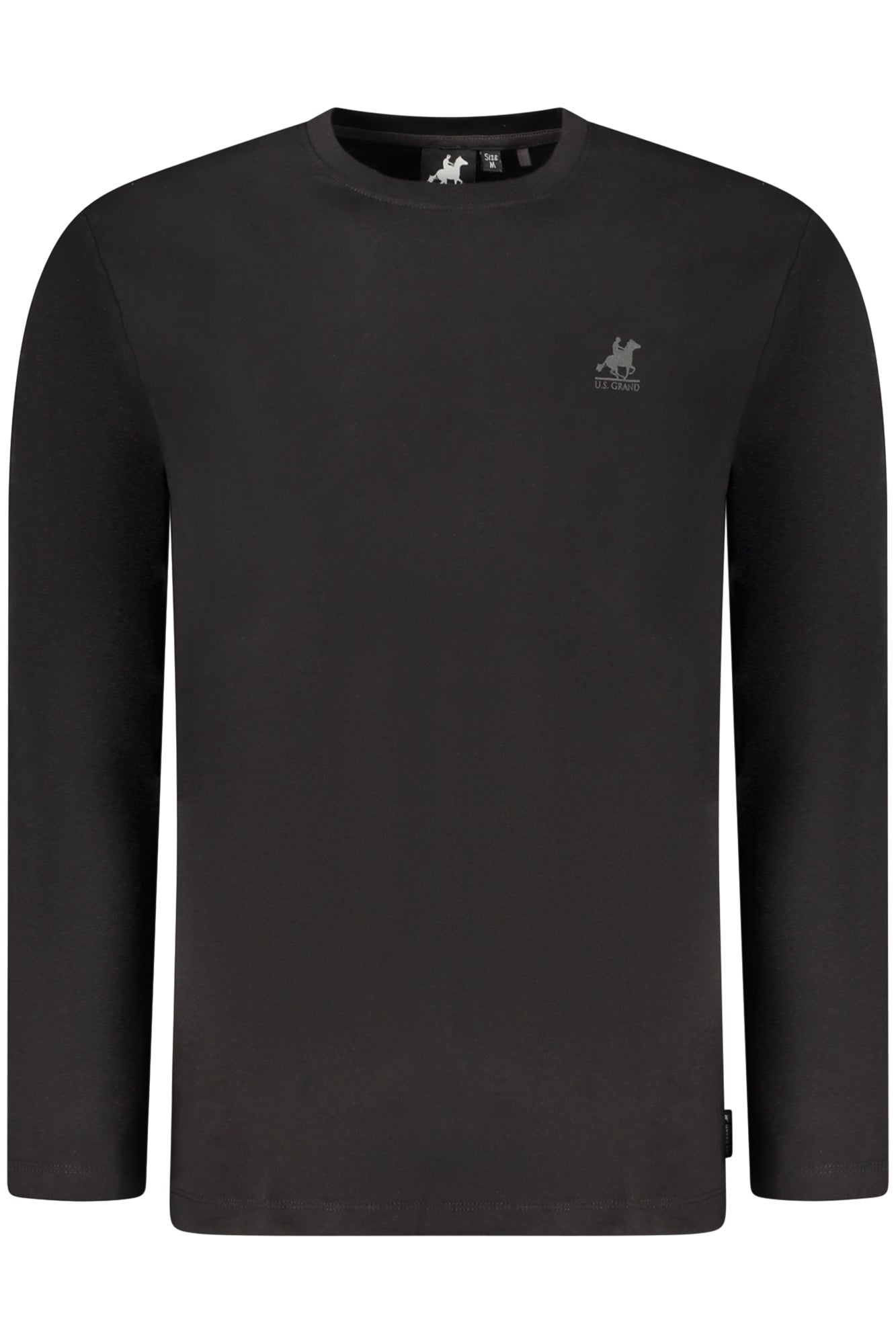 US GRAND MEN'S LONG-SLEEVED BLACK T-SHIRT