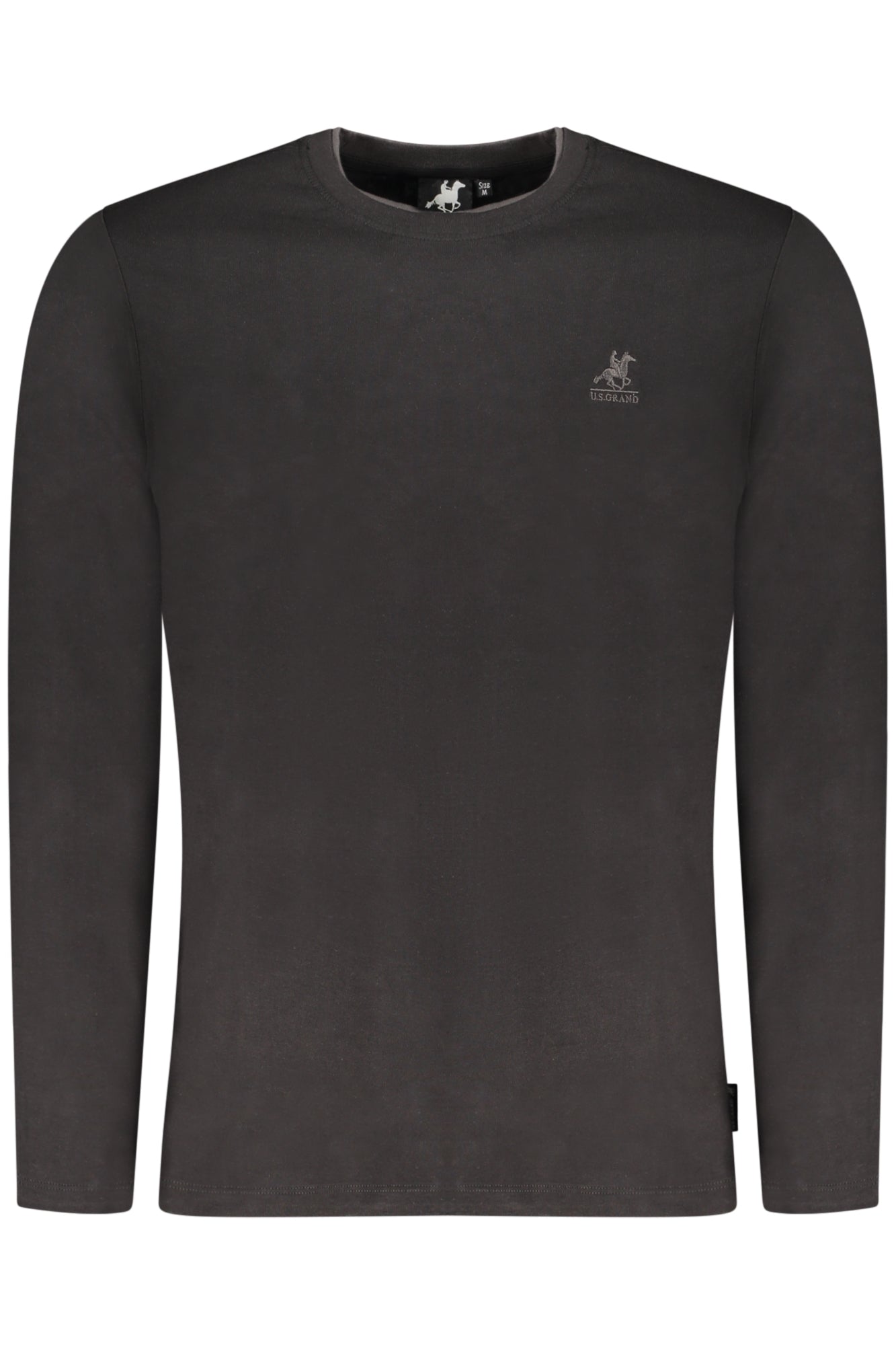 US GRAND MEN'S LONG-SLEEVED BLACK T-SHIRT