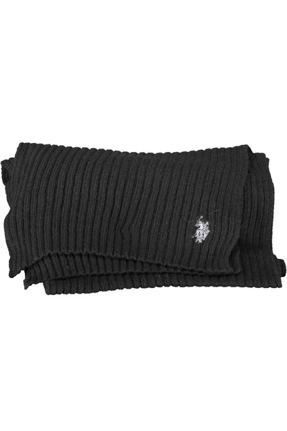 US POLO ASSN. MEN'S BLACK SCARF