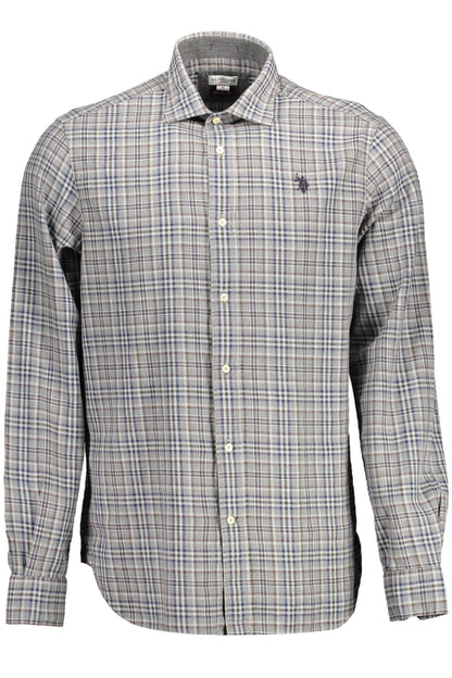 US POLO ASSN. MEN'S LONG-SLEEVED SHIRT, GREY