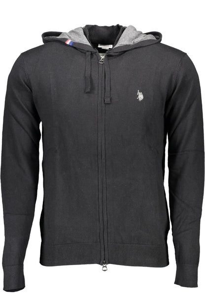 US POLO ASSN. MEN'S BLACK CARDIGAN