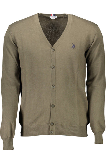 US POLO ASSN. MEN'S GREEN CARDIGAN