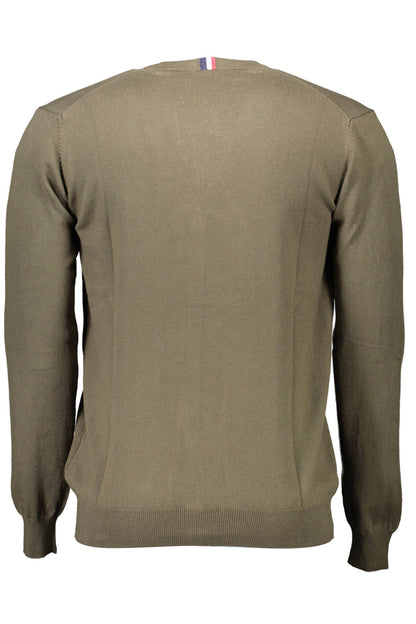 US POLO ASSN. MEN'S GREEN CARDIGAN