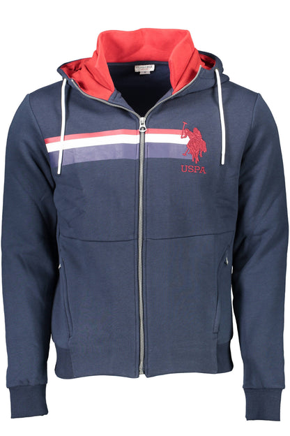 US POLO ASSN. MEN'S BLUE ZIP-UP SWEATSHIRT