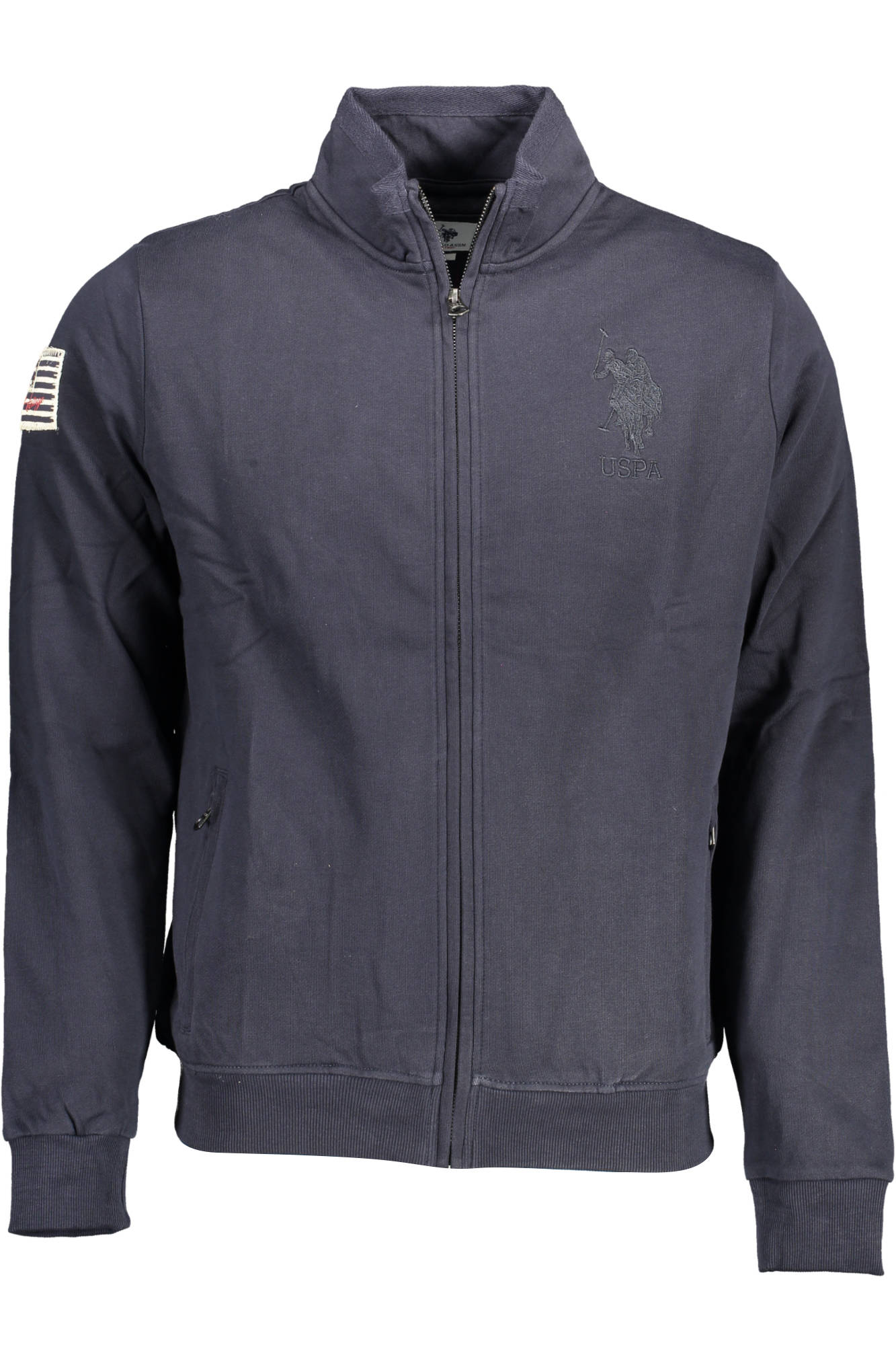 US POLO ASSN. MEN'S BLUE ZIP-UP SWEATSHIRT